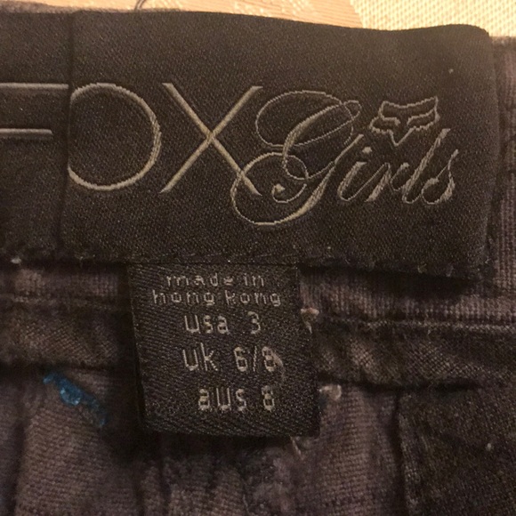 FoxGirls sz 3 Charcoal & Black Walking Shorts - Picture 2 of 4